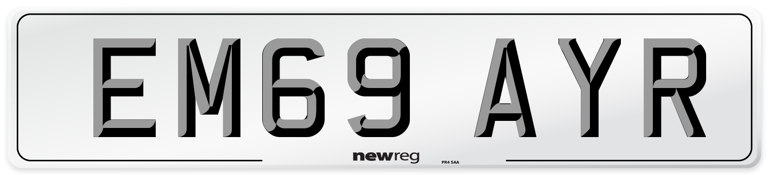EM69 AYR Number Plate from New Reg